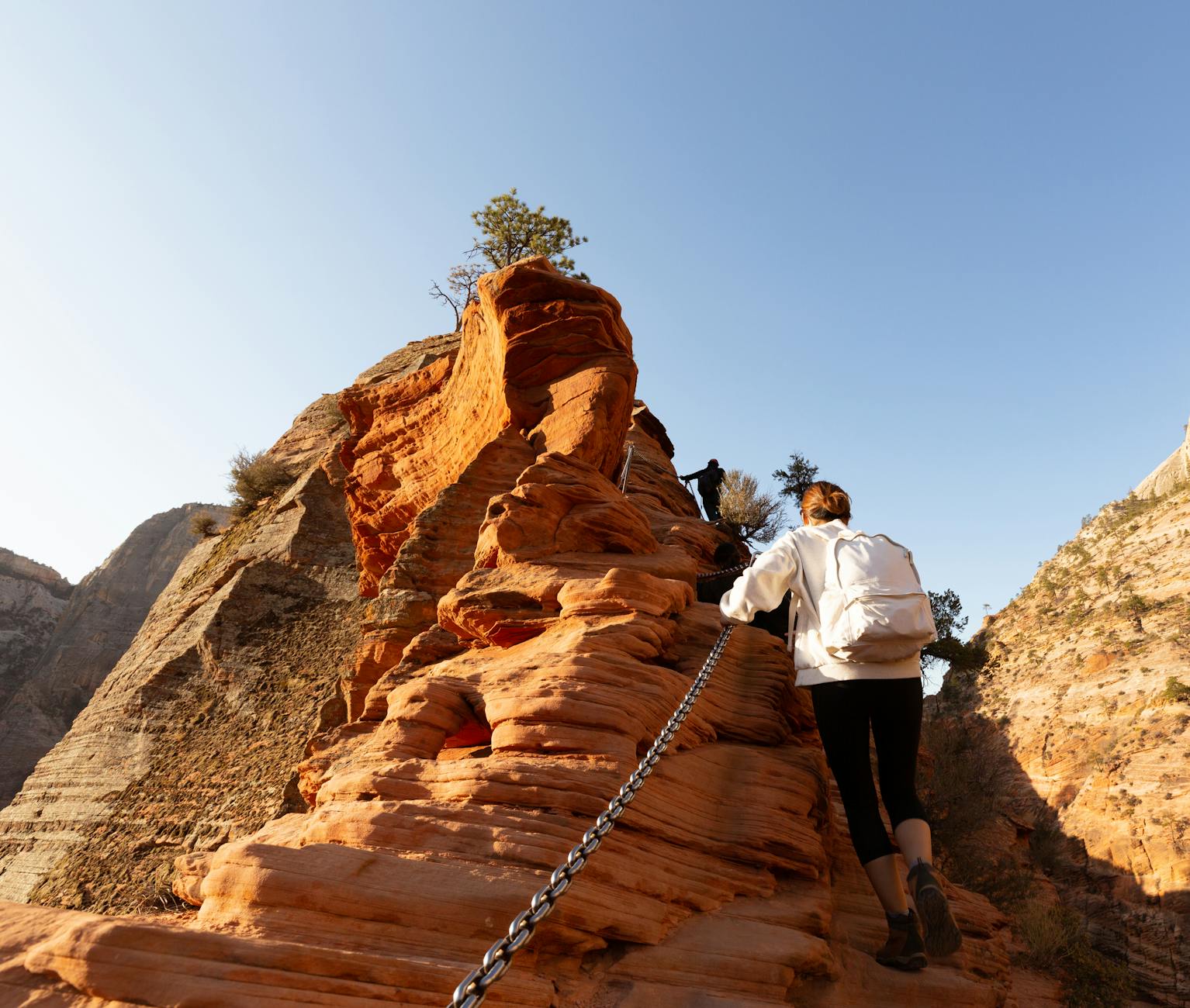 How to avoid crowds at Zion National Park - empty trail early morning